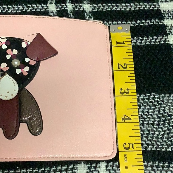 Kate Spade dog motif floral pup zippered pouch - Picture 9 of 10